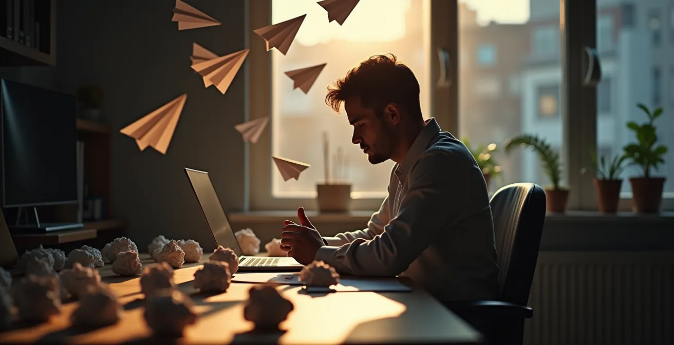 Person overwhelmed by investment hype on social media