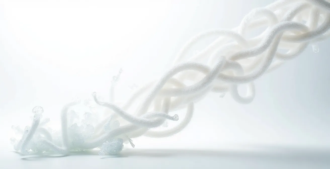 Visual comparison of mechanical and chemical recycling processes for polyester showing molecular chain differences